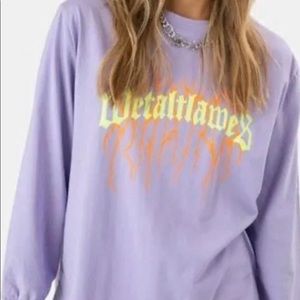 SUPER RARE adika metal-flames t shirt